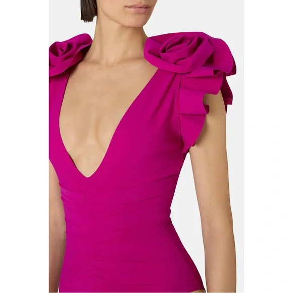 Chiara Boni La Petite Robe Classic Koji One Piece Swimsuit Pink 12 - Picture 4 of 7